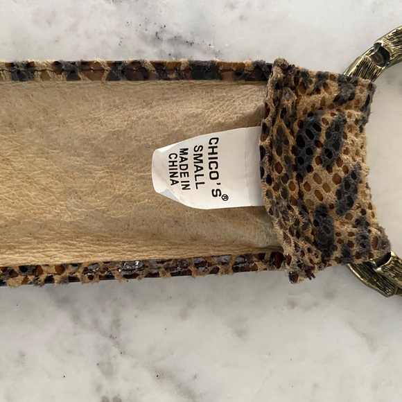 Chico LEOPARD belt with jeweled buckle - Picture 3 of 6
